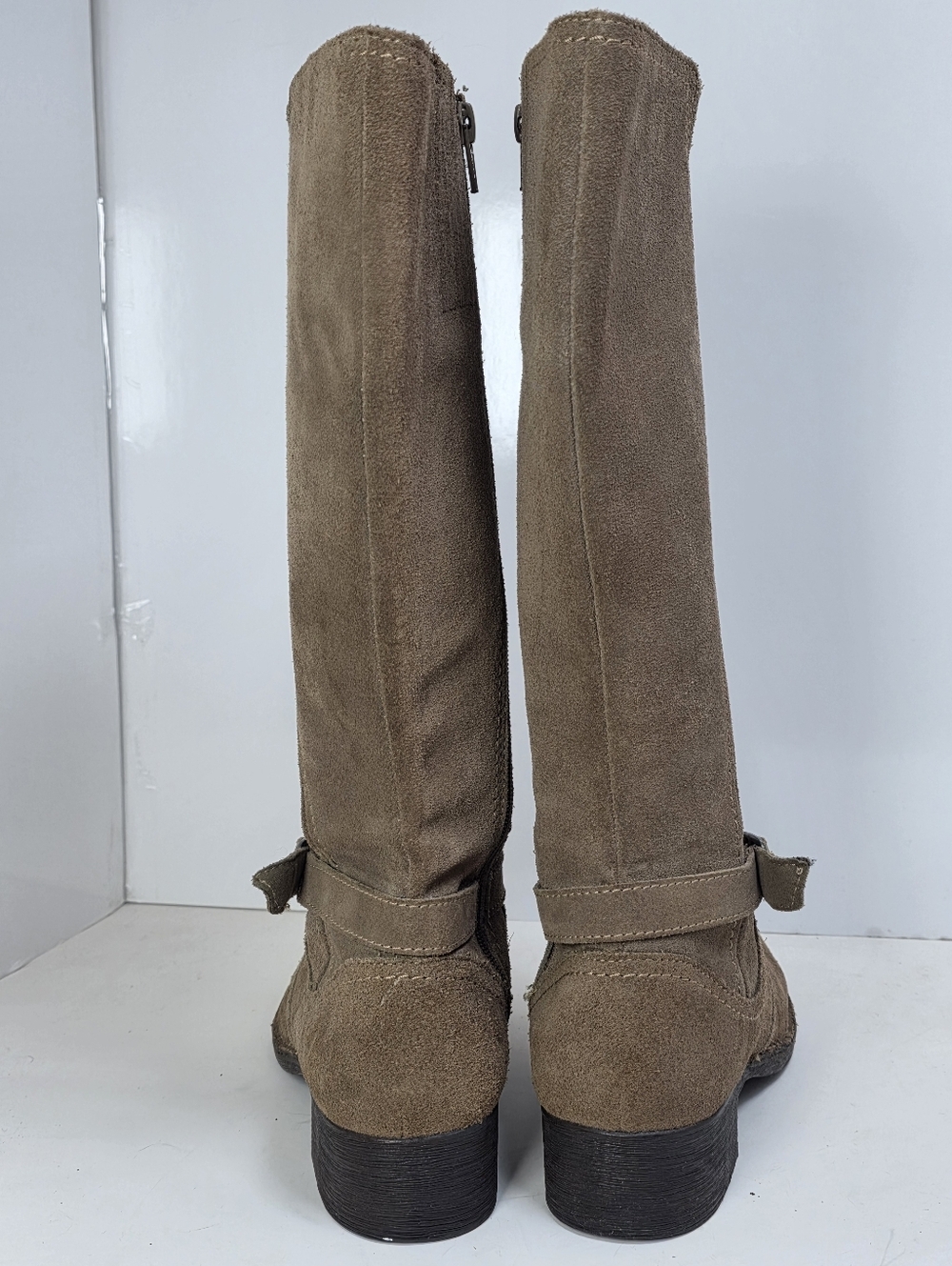 Clarks Derby Palace Suede Leather Tan Knee High Boots - Picture 5 of 15